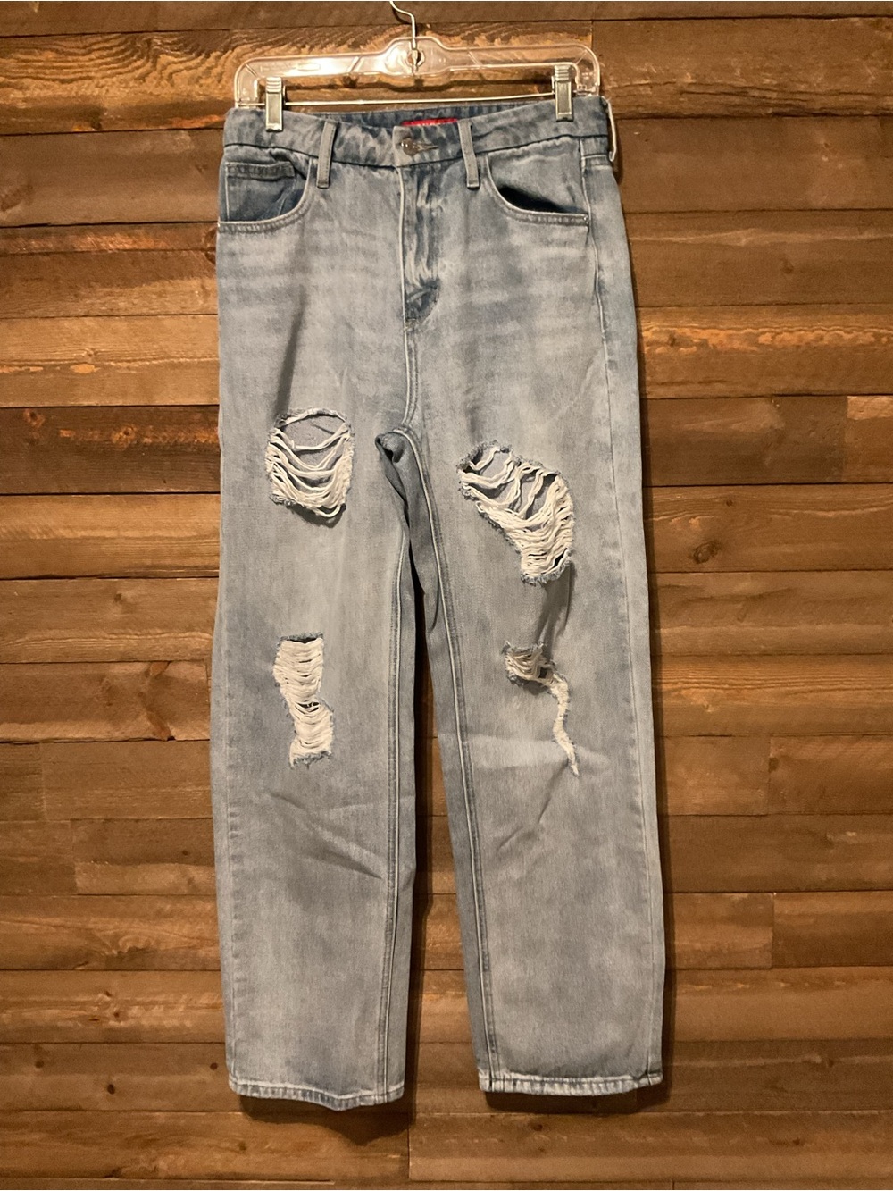 GUESS Women’s Baggy High Rise Distressed Jeans Size 28x31